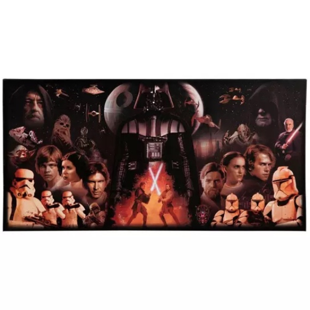 Star Wars Heroes and Villains Canvas Wall Decor Picture